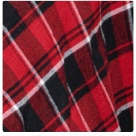 Red & Black Plaid Fringe Open Poncho Wrap Shawl-NEW - Picture 3 of 7